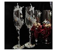 ERHTGUO Creative Niche Wedding Toast Cup Diy Material Package Champagne Engagement Decoration(Harmonious)