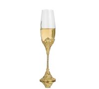ERHTGUO Crystal Rimmed Champagne Glass Drink Goblet Cup Wedding Toasting Flute Wine Glasses Set Rhinestone Drinkware Gift(Color 01)