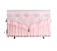 ERHTGUO Embroidered Lace Television Dust Cover Soft Fabric Computer Monitor Protection Household Printed Flower TV Home Decoration(F,47inch 107x63cm)