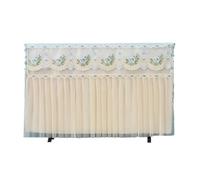 ERHTGUO Embroidered Lace Television Dust Cover Soft Fabric Computer Monitor Protection Household Printed Flower TV Home Decoration(Style 08,58inch 130x78cm)