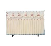 ERHTGUO Embroidered Lace Television Dust Cover Soft Fabric Computer Monitor Protection Household Printed Flower TV Home Decoration(Style 07,45inch 100x60cm)