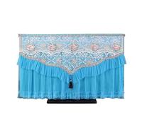 ERHTGUO Embroidered Lace Television Dust Cover Soft Fabric Computer Monitor Protection Household Printed Flower TV Home Decoration(D,47inch 107x63cm)