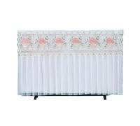 ERHTGUO Embroidered Lace Television Dust Cover Soft Fabric Computer Monitor Protection Household Printed Flower TV Home Decoration(Style 010,45inch 100x60cm)