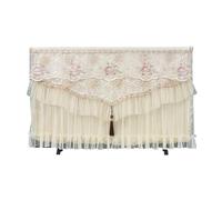 ERHTGUO Embroidered Lace Television Dust Cover Soft Fabric Computer Monitor Protection Household Printed Flower TV Home Decoration(Style 05,45inch 100x60cm)