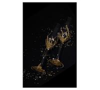 ERHTGUO Golden Toast Cup Creative Broken Diamond Pearl Wedding Wine Glass(Beige)