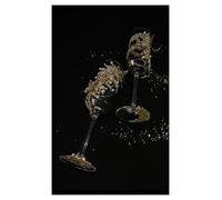 ERHTGUO Golden Toast Cup Creative Broken Diamond Pearl Wedding Wine Glass(Grey)