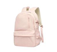 ERHTGUO Large Capacity Travel 15.6 Inch Laptop Backpack For Man Women's Waterproof Casual Nylon Teenagers College School Bag Male(Oxford-Light Pink)