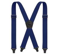 ERHTGUO Men Fashion Heavy Duty Big Tall Suspenders For Work 3.8cm Wide X-back 4 Strong Plastic Clips Adjustable Elastic Trouser Braces(A)