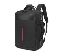 ERHTGUO Men Travel Backpack Vacuum Compression 19 Inch Laptop Business Large Capacity School Expanded Hiking(Black)