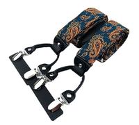 ERHTGUO Men's Fashion Accessories Suspenders Trouser Braces 3.5cm Wide Y-Back 6 Clips Wedding Party Event Father Husband(BD-A08)