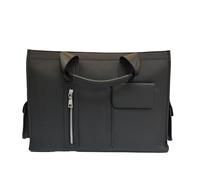 ERHTGUO Messenger Bag Men Leather Handbag Large Capacity Business Commuter Handheld Laptop Document Men's Briefcase(Black)