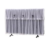 ERHTGUO Modern Simple Lace Cuter Monitor Dust Cover Universal Desktop Sle TV Screen Protector Hanging Dustproof(70inch,Small bow-grey)