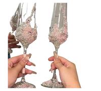 ERHTGUO Niche Wedding Engagement Gift Homemade Broken Diamond Bow Toast Cup DIY Material Bag Goblet Photo(Product 5)