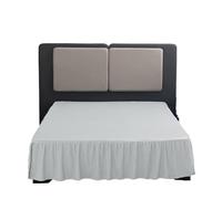 ERHTGUO Popular Eleagnt Split Corners Style Ruffled Bed Skirt Add Sheets with Soft Comfortable Fabric 14 Inch Deep Drop Bedspread(Light Grey,180x200x35cm)