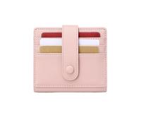 ERHTGUO RFID Women's Credit Card Holders PU Leather Ultra Thin Set Business Holder Small Wallet(Pink)