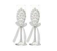 ERHTGUO Romantic Wedding Champagne Glasses Simple Elegant New Bride Wine Cups Celebration Drinking