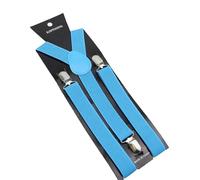 ERHTGUO Solid Color Elastic Leather Suspenders Braces Men Women Black Red Adjustable Straps For Wedding Suit Skirt Accessories(BraceSolid-A17)