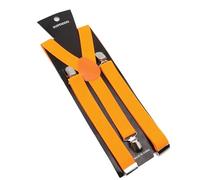 ERHTGUO Solid Color Elastic Leather Suspenders Braces Men Women Black Red Adjustable Straps For Wedding Suit Skirt Accessories(BraceSolid-A30)