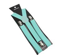 ERHTGUO Solid Color Elastic Leather Suspenders Braces Men Women Black Red Adjustable Straps For Wedding Suit Skirt Accessories(BraceSolid-A15)