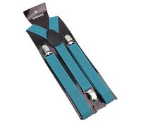 ERHTGUO Solid Color Elastic Leather Suspenders Braces Men Women Black Red Adjustable Straps For Wedding Suit Skirt Accessories(BraceSolid-A31)