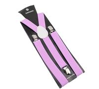 ERHTGUO Solid Color Elastic Leather Suspenders Braces Men Women Black Red Adjustable Straps For Wedding Suit Skirt Accessories(BraceSolid-A27)