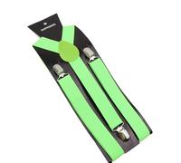 ERHTGUO Solid Color Elastic Leather Suspenders Braces Men Women Black Red Adjustable Straps For Wedding Suit Skirt Accessories(BraceSolid-A24)