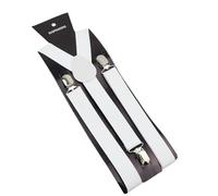 ERHTGUO Solid Color Elastic Leather Suspenders Braces Men Women Black Red Adjustable Straps For Wedding Suit Skirt Accessories(BraceSolid-A4)