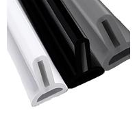 ERHTGUO Tira de retención Agua Silicona for baño, partición separación Seca y húmeda, Barrera contra inundaciones, Presa, Bloqueador, no se desliza(Black,80cm)