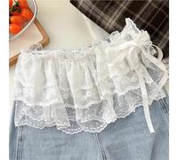 ERHTGUO Trendy Women Korean Lace Mini Layered Skirt Streetwear Up Ruffles Harajuku High Waist Pleated Skirts Clothes(Color 6)