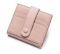 ERHTGUO Ultra-Thin Genuine Leather Female Wallets Multifunction Small Soft Cowhide Coin Purse Card Holder Money Bag for Women(Light Pink)