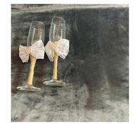 ERHTGUO Wedding Glass Stemware Banquet Champagne Cup Supplies Bride And Groom Toasting 1 Pair(Color-08)