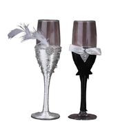 ERHTGUO Wedding Matchmaking Celebration Romantic Champagne Hand Over Glasses Groom Bride Stemware(Color-06)
