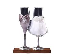 ERHTGUO Wedding Matchmaking Celebration Romantic Champagne Hand Over Glasses Groom Bride Stemware(Color-02)