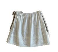 ERHTGUO Women Lace Mini Layered Skirt Streetwear Up Ruffles Harajuku High Waist Pleated A-Line Short Jupe Skirts Clothes((White))