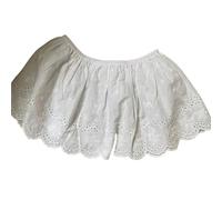ERHTGUO Women Lace Mini Layered Skirt Streetwear Up Ruffles Harajuku High Waist Pleated A-Line Short Jupe Skirts Clothes(Q1 (White))
