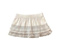 ERHTGUO Women Lace Mini Layered Skirt Streetwear Up Ruffles Harajuku High Waist Pleated A-Line Short Jupe Skirts Clothes