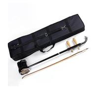 Erhu chino, Erhu de eje mecánico, instrumento musical tradicional chino con arco, bolsa de transporte y madera de colores.