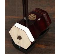 Erhu chino, Erhu, instrumento de cuerda chino, madera de paulownia coloreada, 81 x 13 x 10 cm, fabricado en China.