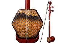 Erhu-instrumento Folclórico Para Adultos De Sándalo De Hoja Pequeña Ébano Negro Y Sándalo Rojo De Grado De Rendimiento Profesional(Dragon head)