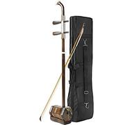 Erhu Instrumento musical chino tradicional negro Dalbergia Erhu para principiantes de 2 cuerdas Huqin patrones tallados a mano y decoración de texto (color: marrón Tamaño: 821310 cm)