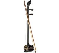 Erhu instrumento musical Erhu chino tradicional étnico étnico octogonal Erhu tipo de actuación profesional de 2 cuerdas violín Huqin regalos para amantes de la música (color: negro)