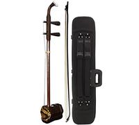 Erhu - Instrumento musical Erhu chino tradicional nacional hecho a mano de caoba para principiantes Nivel 2 cuerdas violín Huqin bolsa de almacenamiento + accesorios (Color: Color primario Tamaño