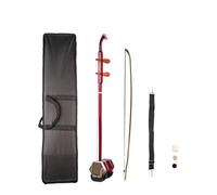 erhu instrumento Violín chino Erhu Erheen de dos cuerdas, instrumento Musical de cuerda, arco Erhu de madera maciza con funda para arco de cuerda(Red)
