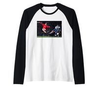 Eric Cantona Manchester Utd League Cuartos de Final Fútbol Camiseta Manga Raglan