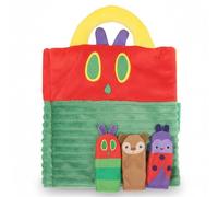 Eric Carle The Very Hungry Caterpillar - Juguete de fieltro ocupado - Actividad interactiva para la hora de cuentos con 5 páginas, 3 marionetas de dedo y 23 piezas de juego de fieltro, juguete de