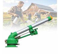 ERICAT Aspersor De Riego De Impacto De Ángulo Ajustable, Aspersor De Riego para Césped De Áreas Grandes con 9 Boquillas, Aspersor De Vórtice De 360° Y Alcance De 27-68 M, Cobertura Uniforme