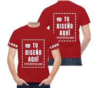 ERICAT Camiseta Personalizada para Hombres y Mujeres al por Mayor, Personalizado diseña tu Propia Camiseta para Parejas. - Añade imágenes, Fotos o Textos para Regalos