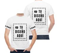 ERICAT Camiseta Personalizada para Hombres y Mujeres al por Mayor, Personalizado diseña tu Propia Camiseta para Parejas. - Añade imágenes, Fotos o Textos para Regalos