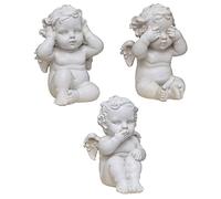 ERICAT Juego de 3 Figuras de ángeles for Regalo, no Ver el Mal, no Escuchar el Mal, no Hablar Mal, Figuras de decoración del hogar/379