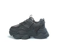 ERICAT Moda Casual Zapatos Deportivos Mujeres Cuero Transpirable Malla Viaje Zapatos Sencillos Cómodo Ligero Aumento Altura Fondo Grueso Zapatos Deportivos Daddy